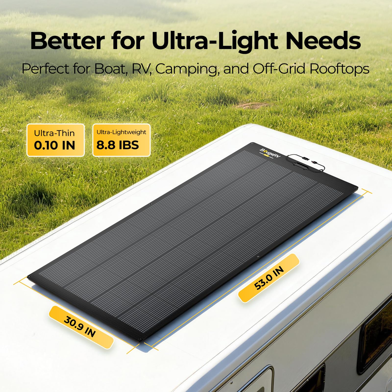 Amazon.com : BougeRV Upgrade Arch 200W N-Type Fiberglass Flexible