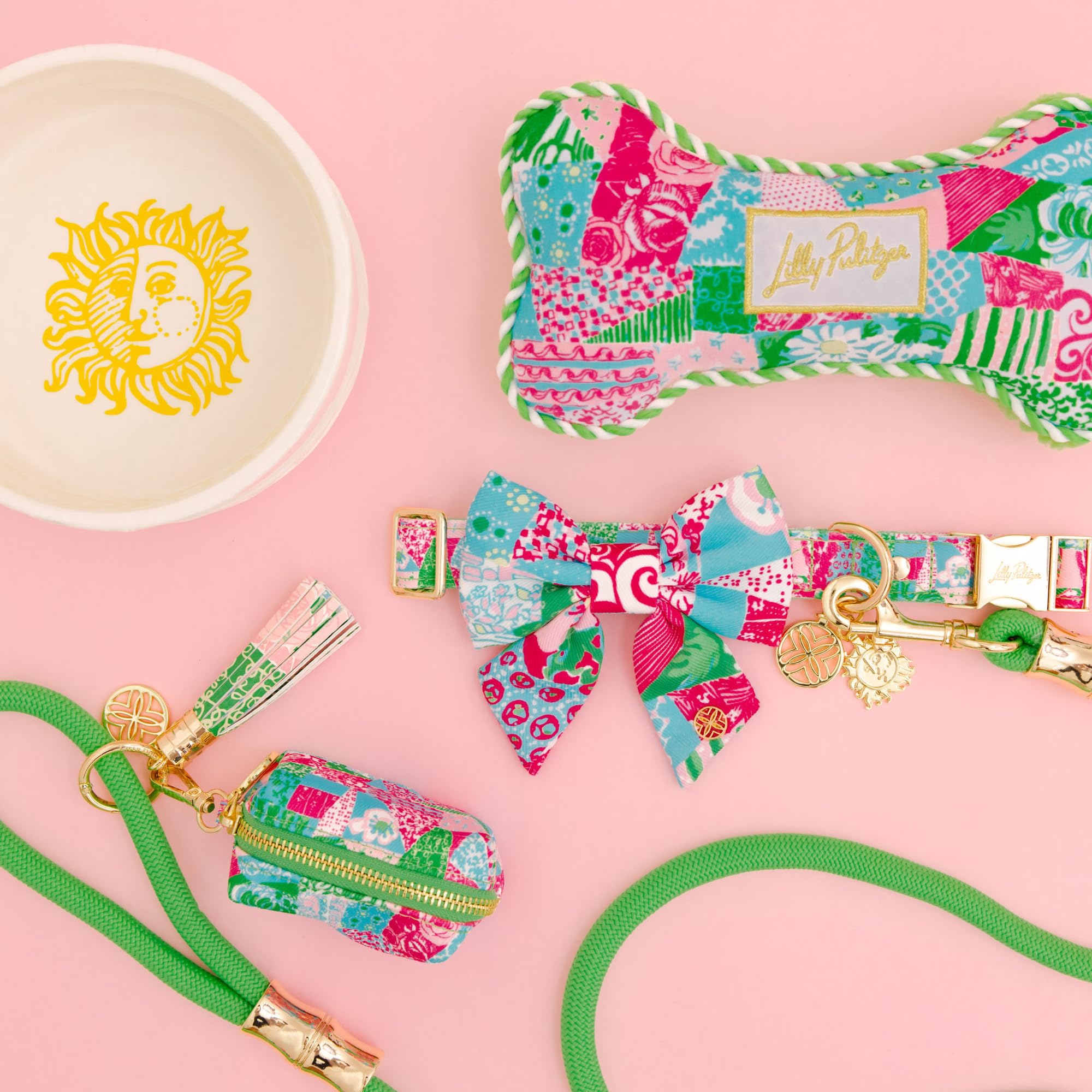 Amazon.com : Lilly Pulitzer Pet Bow Tie for Dogs, Crazy Quilt Home