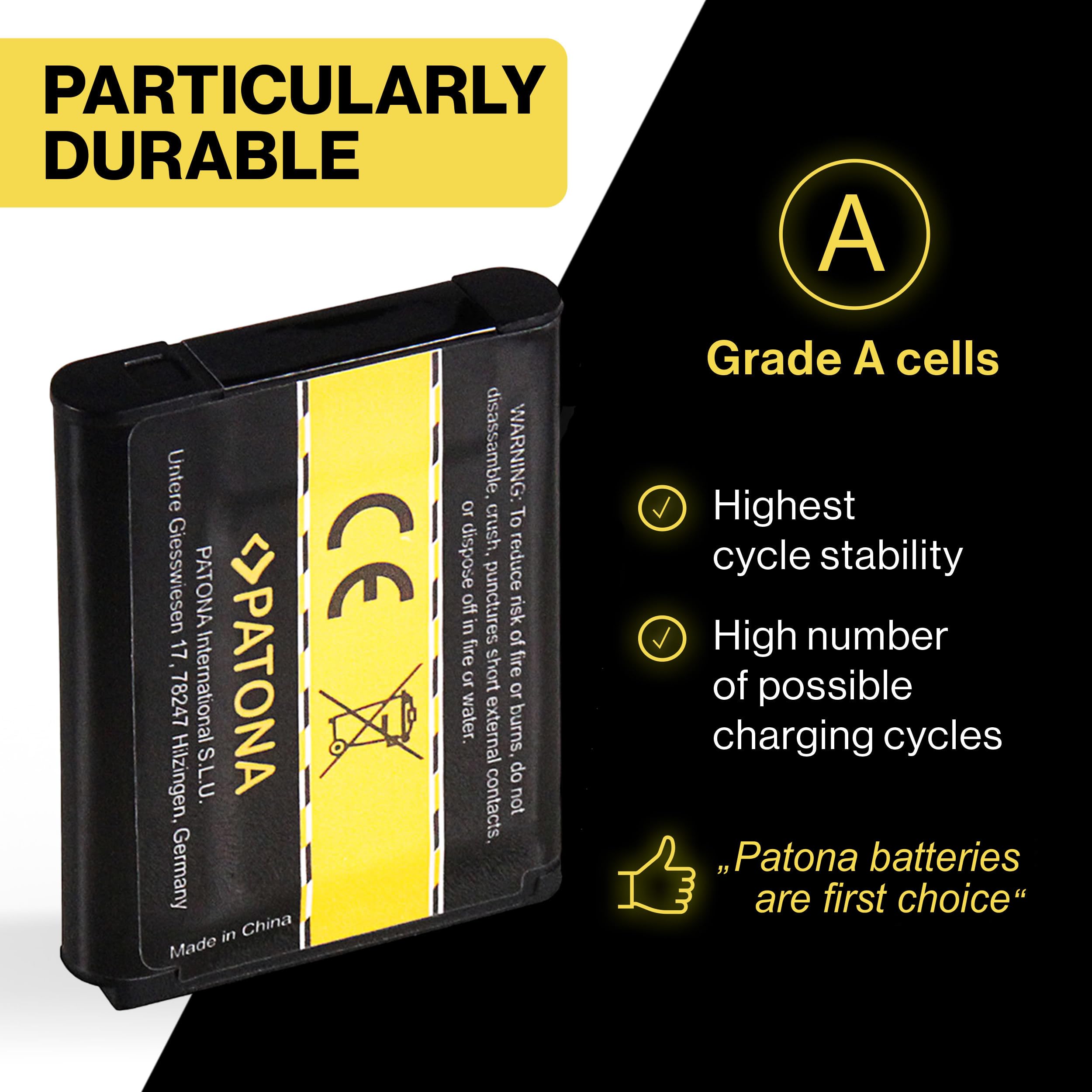 PATONA EN-EL19 Batteria 600mAh – ricambio per Nikon EN-EL19 – per Coolpix S100 S2600–S7000, A100 A300, W100 W150 – nuova energia per la compatta di famiglia