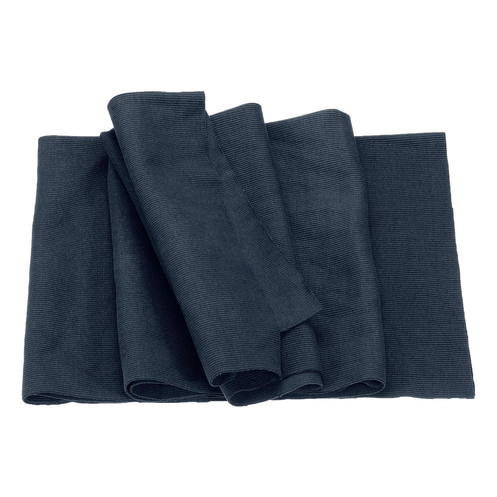 Rebower 50cm x 1.2m Elastic Cuffs Ribbed Trims for Sewing Cotton Fabric Knitted Ribbed Stretch Band, [for Cuffs Waistband