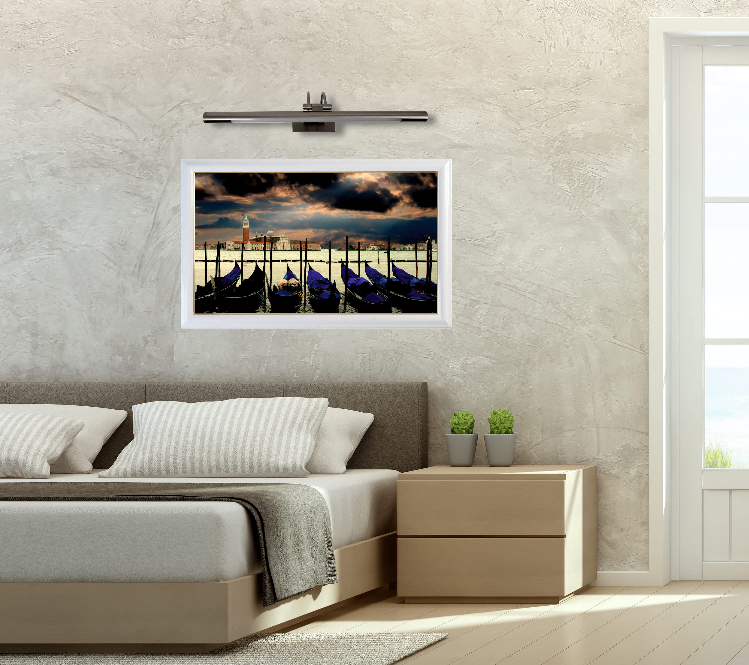 Lampada Da Parete LED PAPUQ 50cm - 9W, Luce Calda 3000K, Orientabile - Per Quadri E Specchi - Foto 7