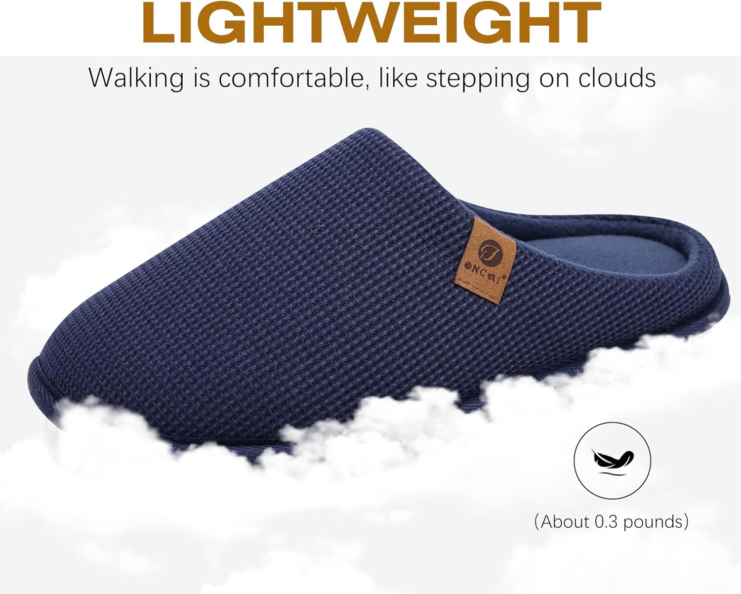 ONCAI Men's House Slippers, Cushion Memory Foam Shake Fleece and Man House Shoes with Faux Fur Lining and Indoor Outdoor Rubber Soles US Size 7-15 - Image 5