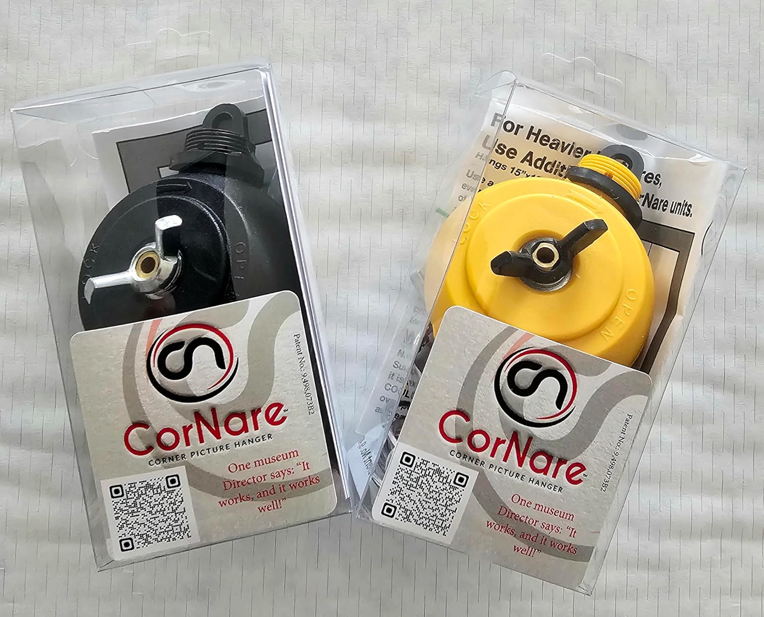 CorNare Corner Picture Hanger Hanging Kit Picture Hanger Hangs Clocks, Canvas, Frames and Mirrors in Corners.