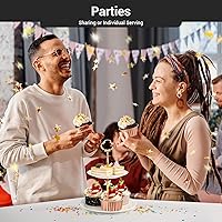 Vista 6 de EUSOAR Forros para magdalenas, 5 onzas de 4.2 fl oz para muffins con tapas, 100 piezas, moldes de crema brulee, moldes de papel de aluminio