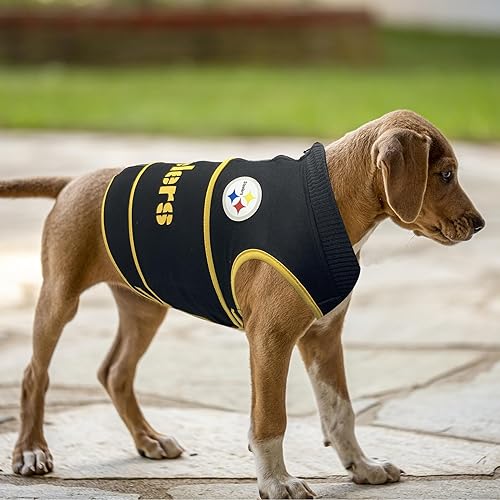 Miniatura 5 de NFL Pittsburgh Steelers - Chaleco calmante para perros y gatos con ansiedad, miedos, fuegos artificiales, ruidos fuertes, oscuro, mantiene a los