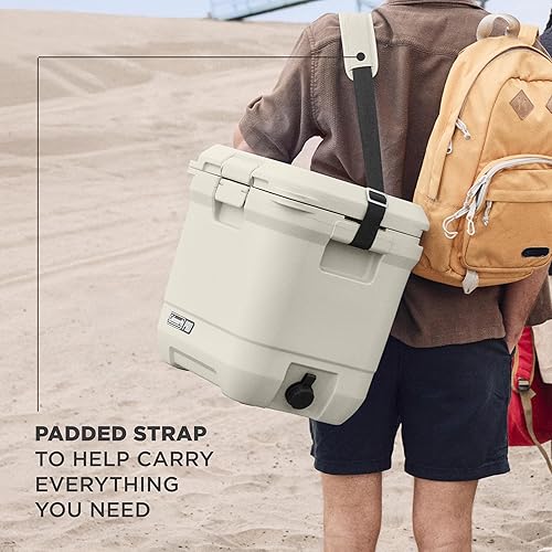 Miniatura 5 de Coleman Pro - Enfriador duro ultraligero de alta calidad de 25 cuartos de galón, aislamiento extragrueso que mantiene el hielo hasta 3 días,