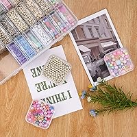 Vista 8 de Mathtoxyz Caja Organizadora de Cuentas, 62 Piezas Organizadores Pequeños y Estuches de Plástico para Almacenamiento, Mini Recipientes