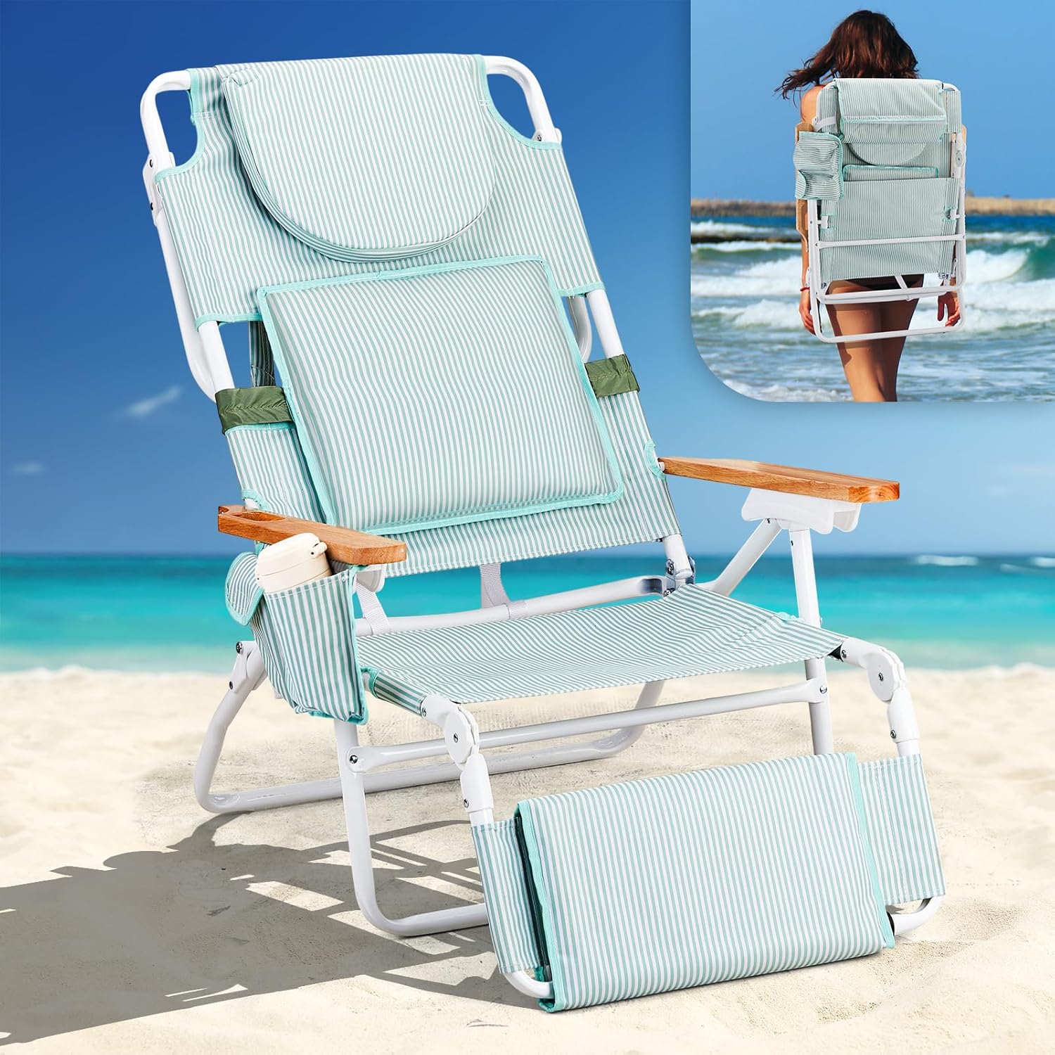 Leg Rest Fold Up Lounge Beach Chair Patioflare Portable Beach