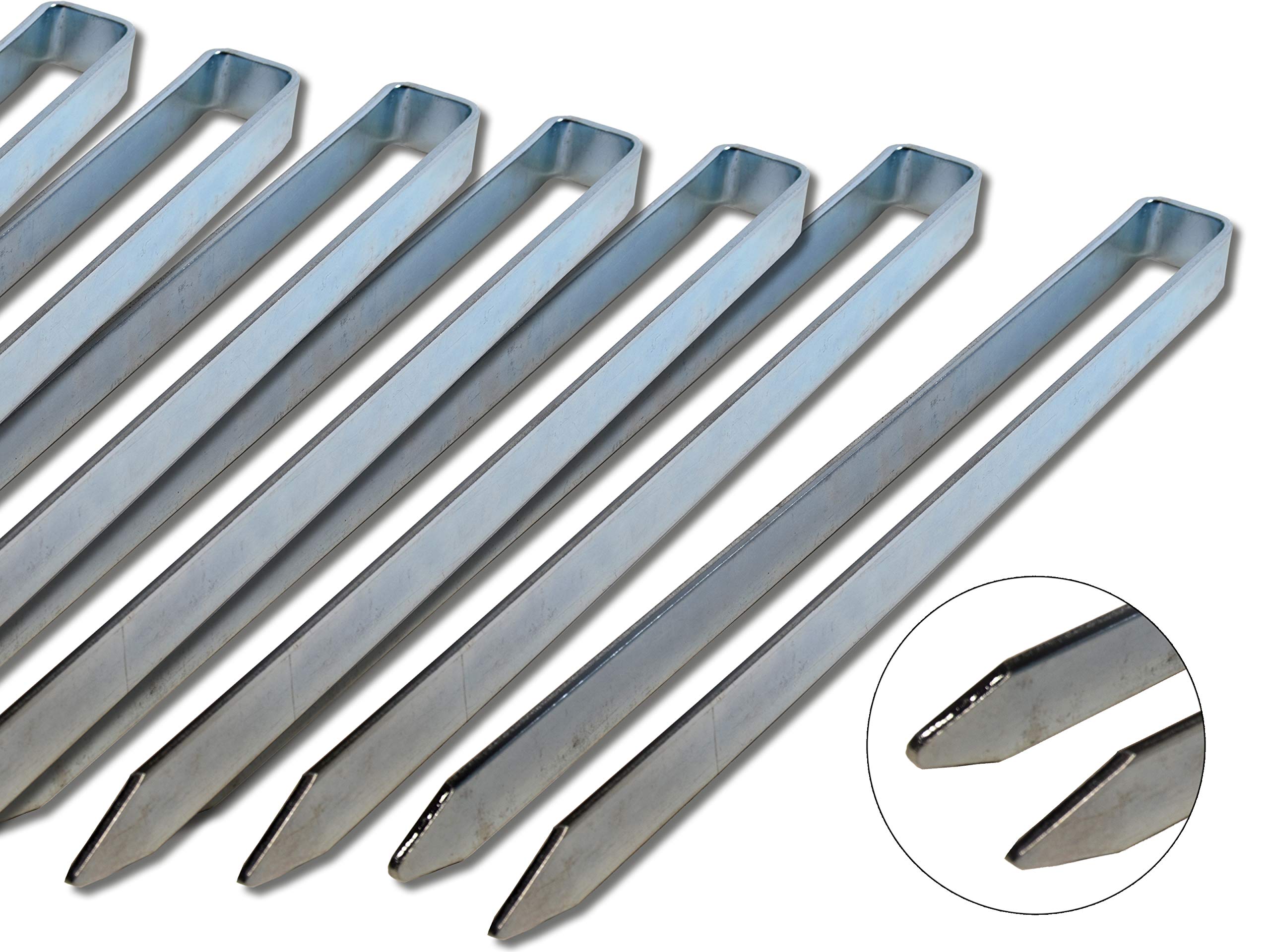 K&B Vertrieb Bodenanker für Rosenbogen Heringe 40cm Erdnagel Erdanker Erdspieß Bauanker Nagel Zelt Zelthering 318 (4 Stück)