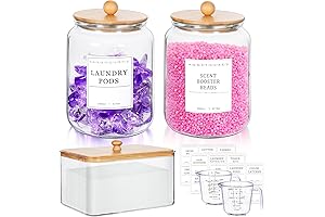 Elegant Glass Laundry and Organization Containers