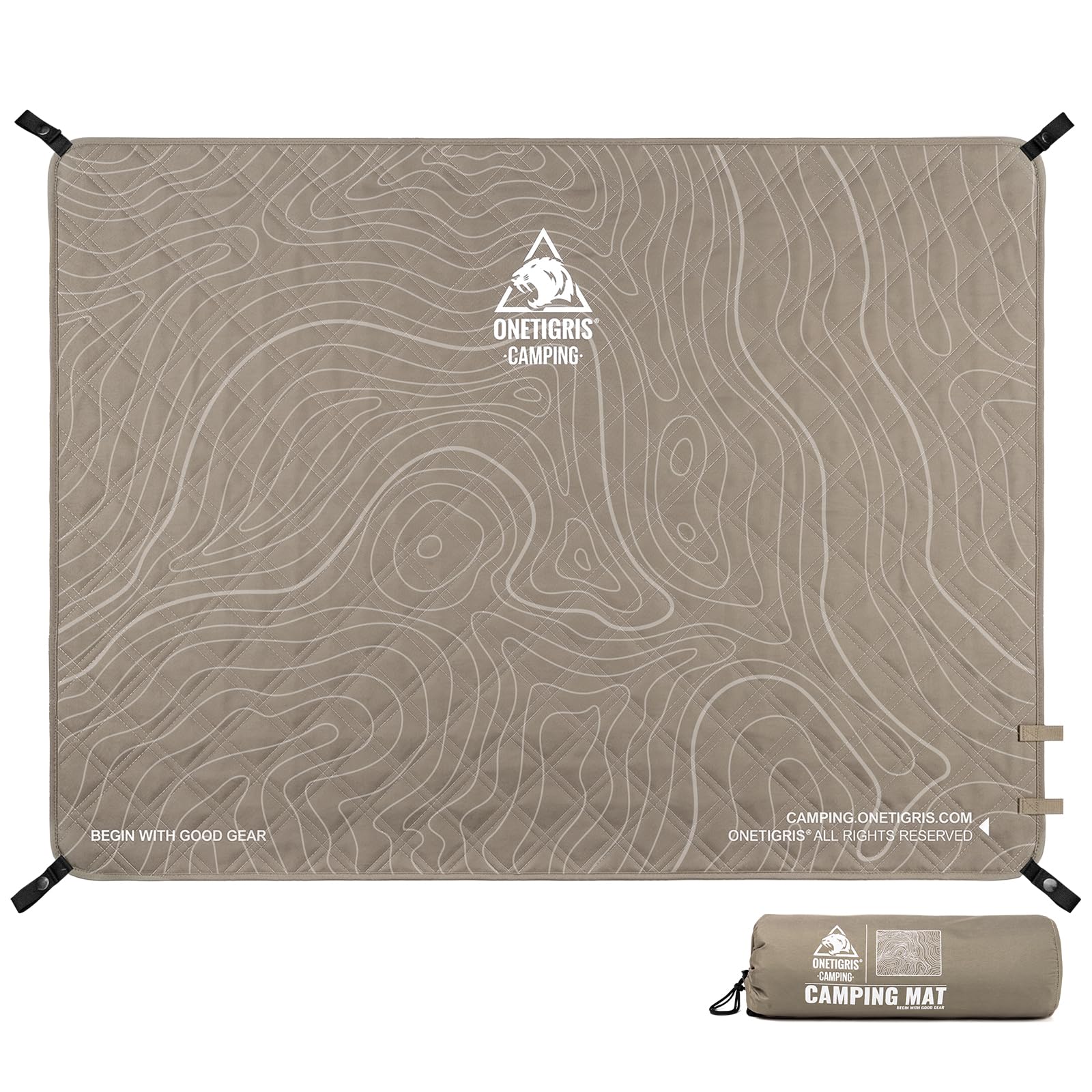 ONETIGRIS CAMPING Coperta da picnic impermeabile, grande coperta da campeggio all'aperto, tappetino da spiaggia a prova di sabbia, tappetino da picnic portatile per spiaggia, parco e campeggio