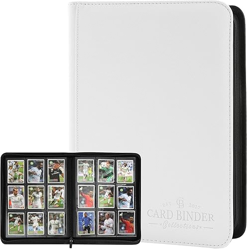 Miniatura 11 de Carpeta de tarjetas con 9 bolsillos, carpeta de tarjetas coleccionables con cremallera de alta calidad, 540 bolsillos de doble cara, álbum de Verde