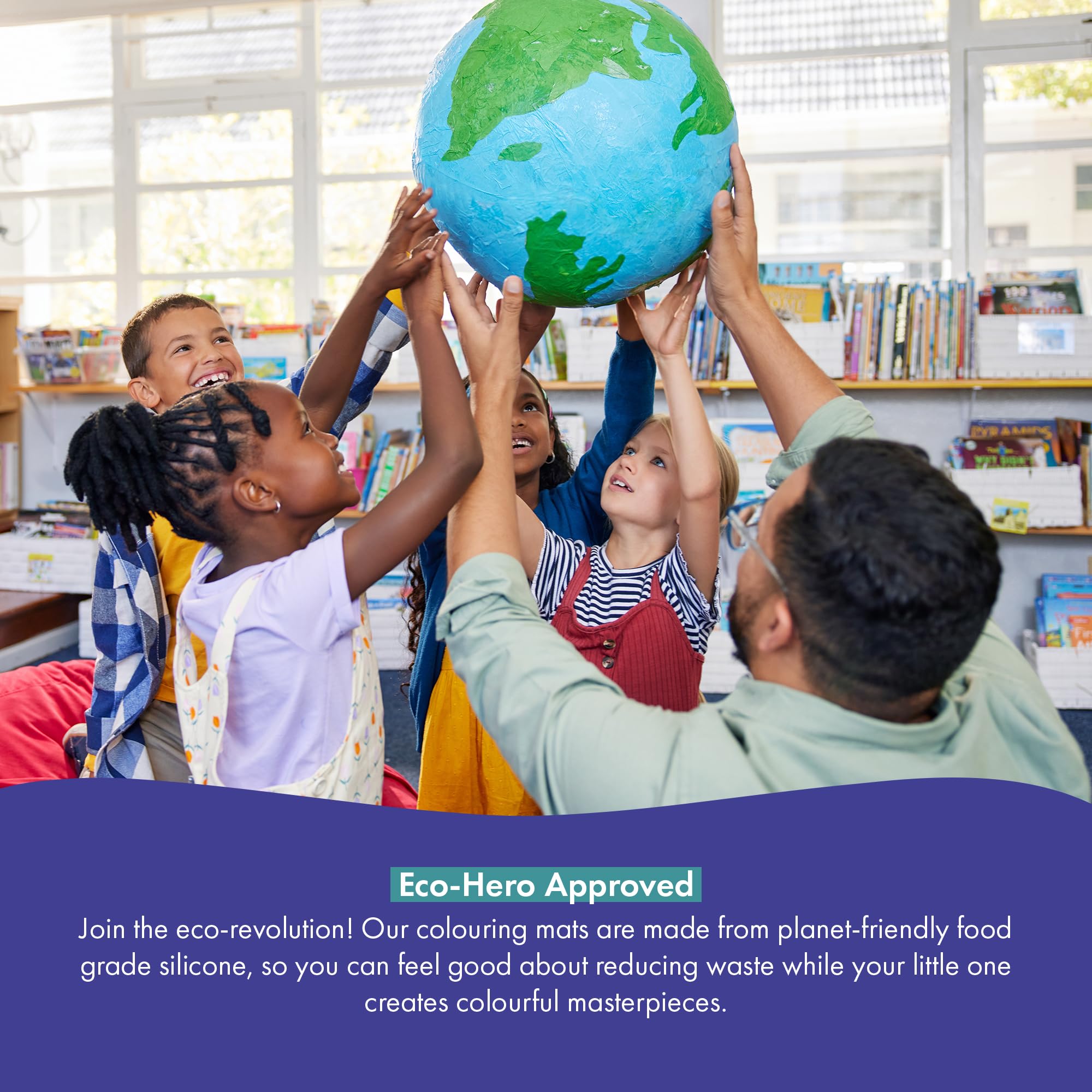 Doodle Mats Reusable Mermaid Colouring Mat for Kids, Light/Clear - Image 4