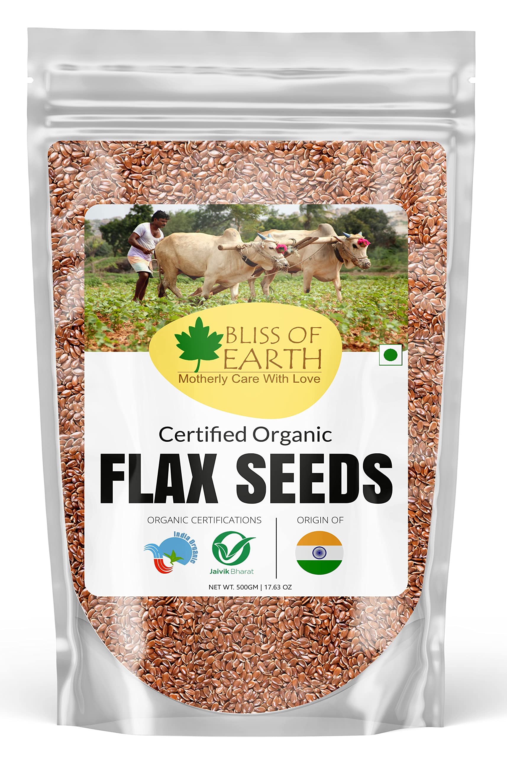 Bliss of Earth 500gm Certified Organic Raw Flax Seeds For Eating and Weight Loss, Rich in OMEGA (B08MZZWFVB) Amazon Price History, Amazon Price Tracker