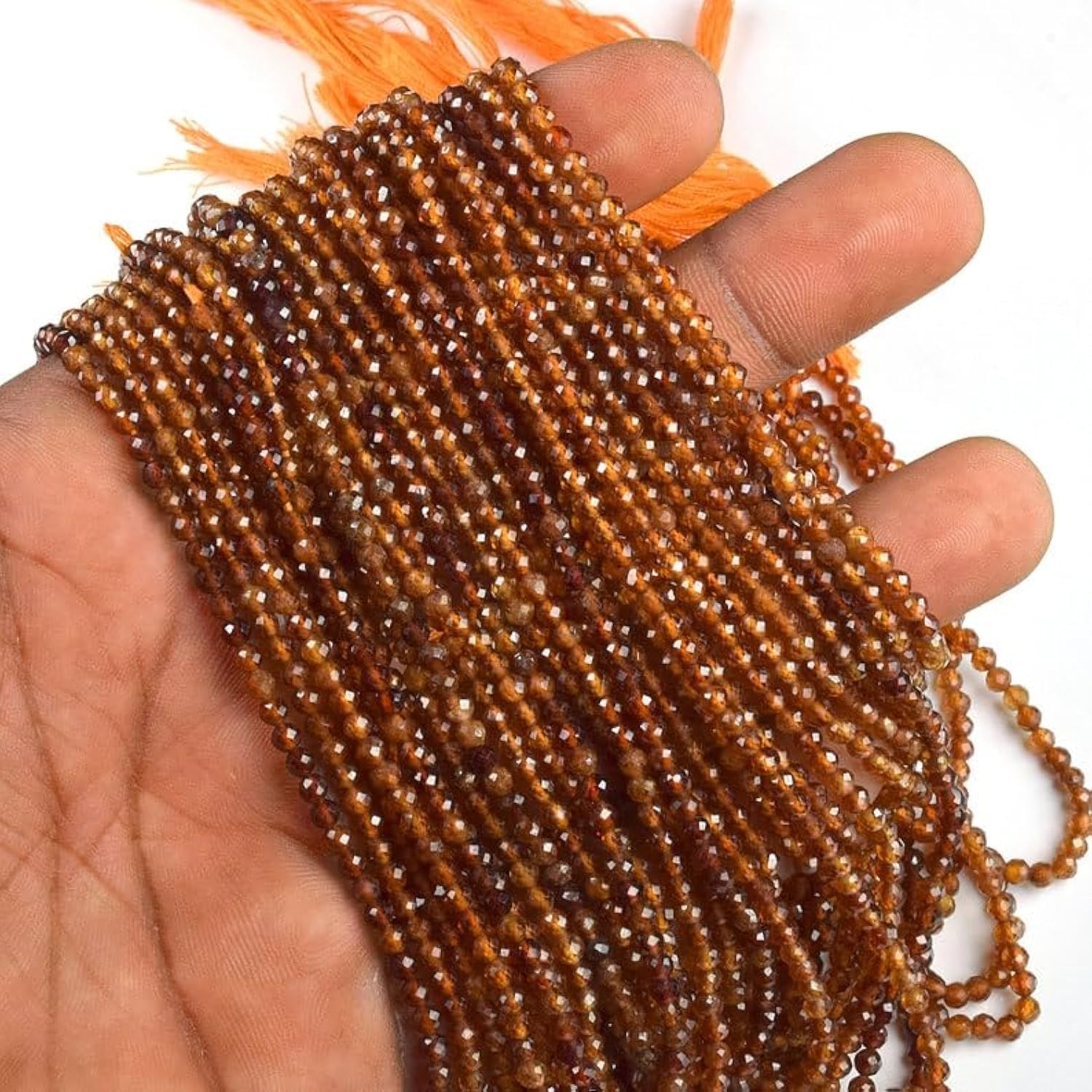 Perles en cornaline naturelle 3mm pour fabriquer un bracelet bohème lors de vos ateliers