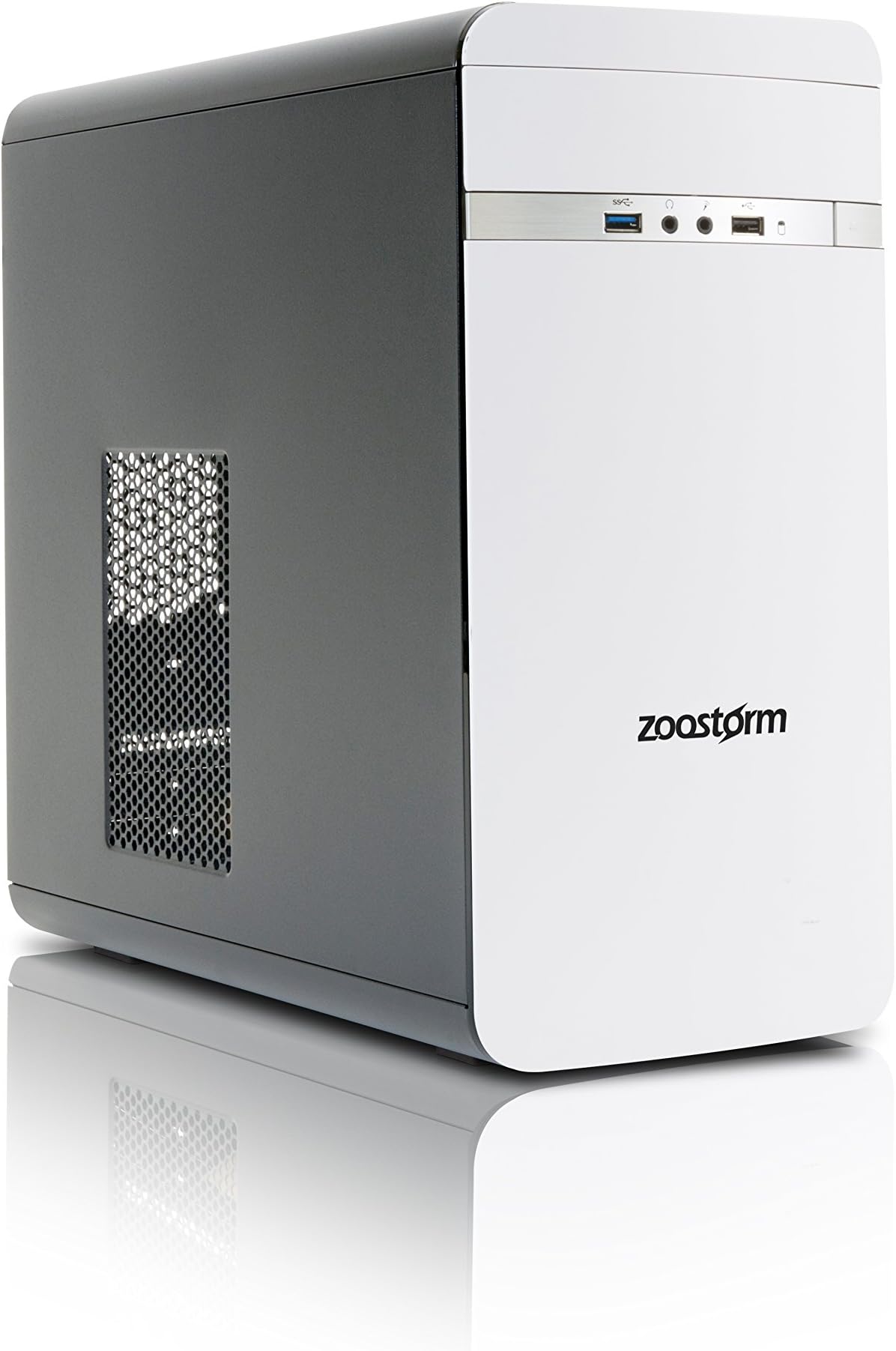 Zoostorm Evolve Desktop PC (White) - (Intel Core i3-6100 3.70 GHz, 8 GB RAM, 1 TB HDD, Intel HD Graphics, DVD/RW, Wi-Fi, Windows 10 Home)