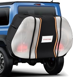 STARTWO Waterproof Bike Cover for 2 Bikes on Car Rack - Windproof XXL with Tail Light Visibility & License Plate Window