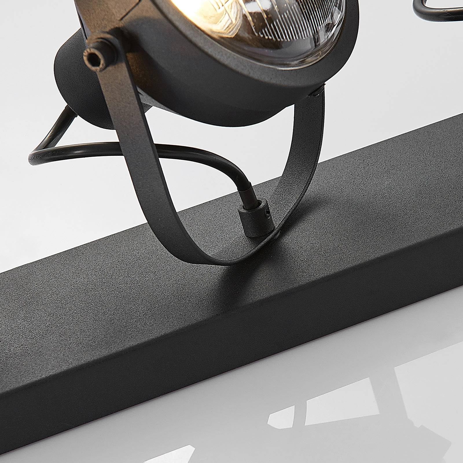 Lindby Strahler Henega (Vintage, Industriell) in Schwarz aus Metall (3 flammig GU10) - Deckenlampe Deckenleuchte Lampe Spot Wohnzimmerleuchte