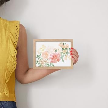 Minted Peony with Spring Flowers Framed Art Print