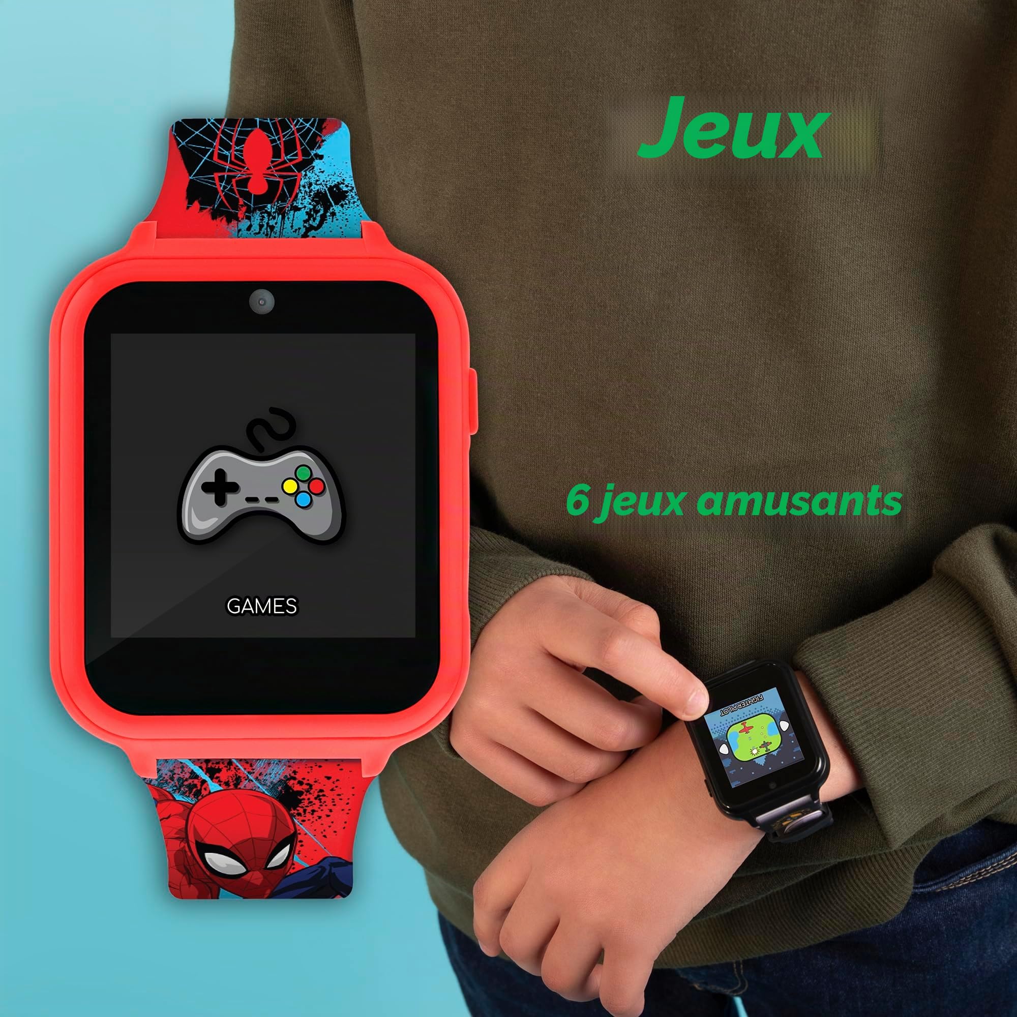 Marvel Mixte Enfant Numérique Digital Montre avec Bracelet en Silicone Rouge SPD4588