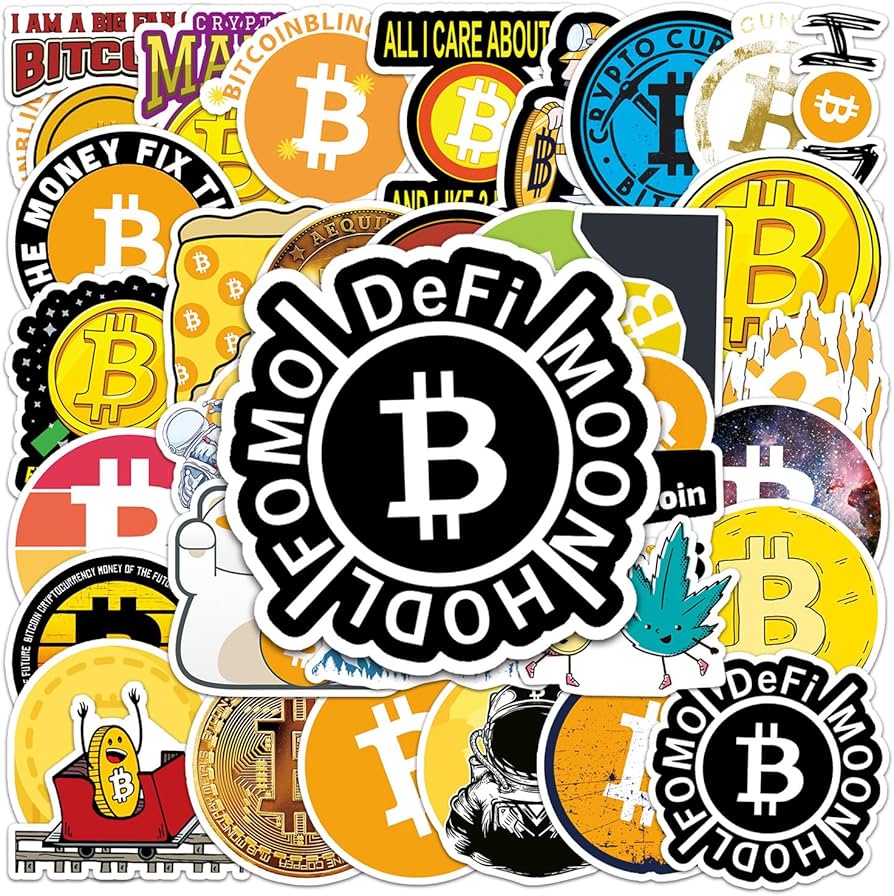 Amazon.co.jp: BITCOIN ステッカー 50枚セット PVC 防水 シール ビットコイン BTC 仮想通貨 クリプト ブロックチェーン  暗号資産 [並行輸入品] : 文房具・オフィス用品
