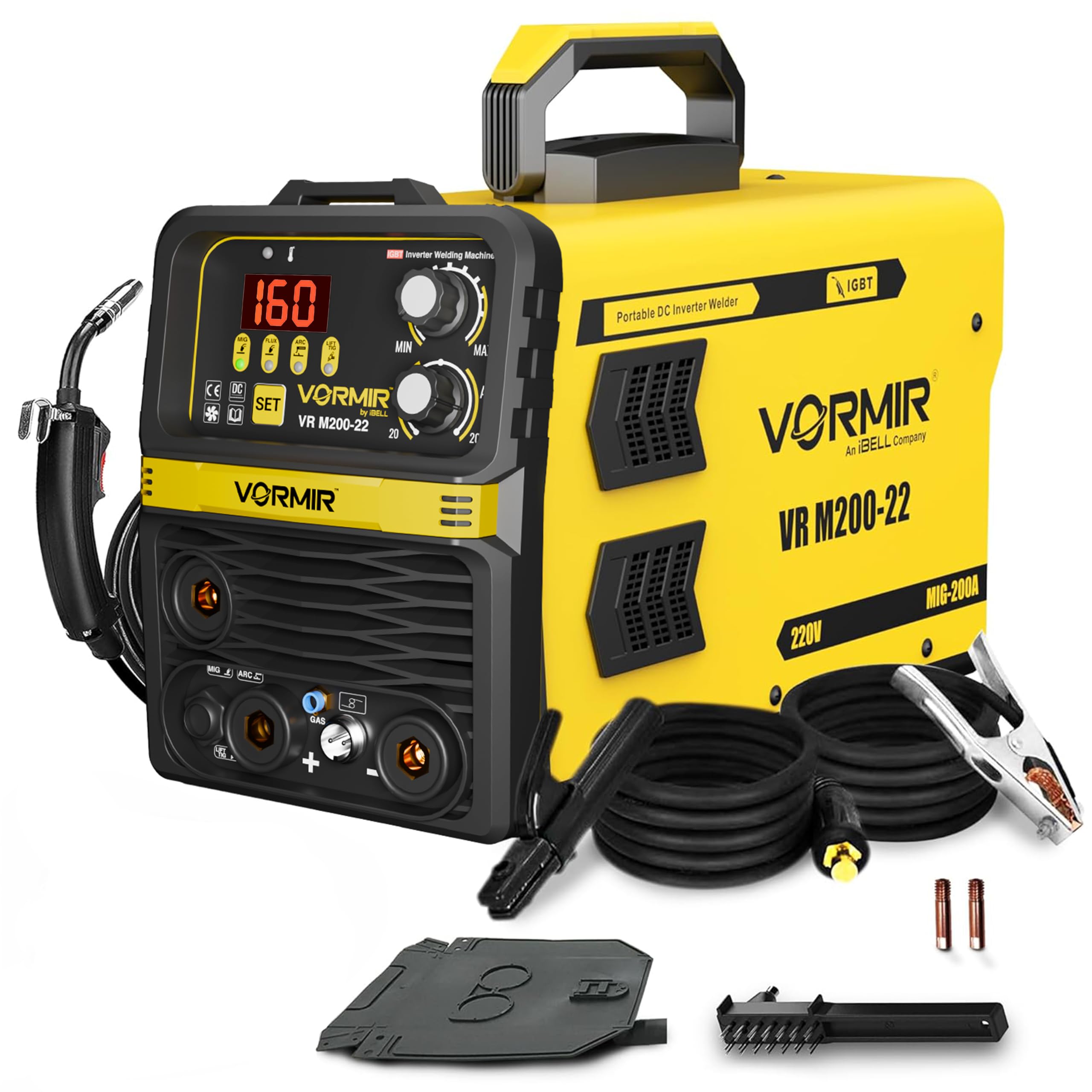 IBELL VORMIR VR M200-22 Inverter Welding Machine (IGBT) 200A (Used), 220V, 4-in-1 MIG, MAG, MMA, LIFT TIG, Supports 0.8–1.0mm Wire & 1.6–3.2mm Electrodes - 12 Months Warranty-image-22