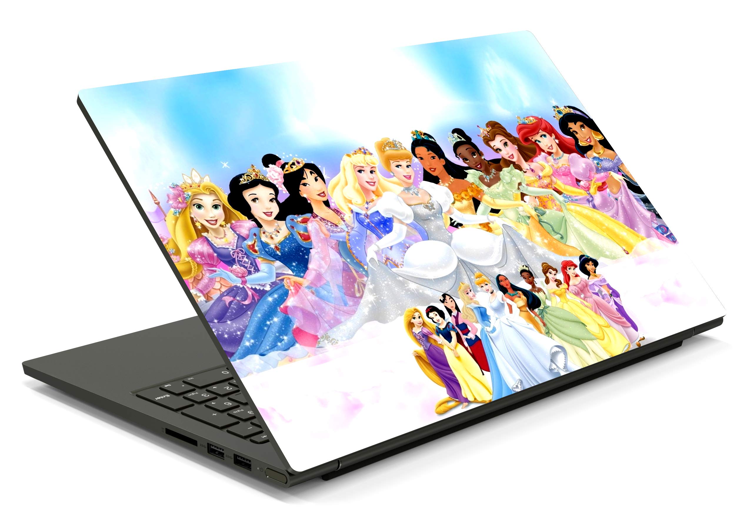ISEE 360® Princess Cartoon Animation Laptop Skin Cover Laminated Stickers Girls Boys Kids Office Vinyl Printed Multicolored Floral Small HD Quality Sticker 14 Inches (B08NXGXZHP) Amazon Price History, Amazon Price Tracker
