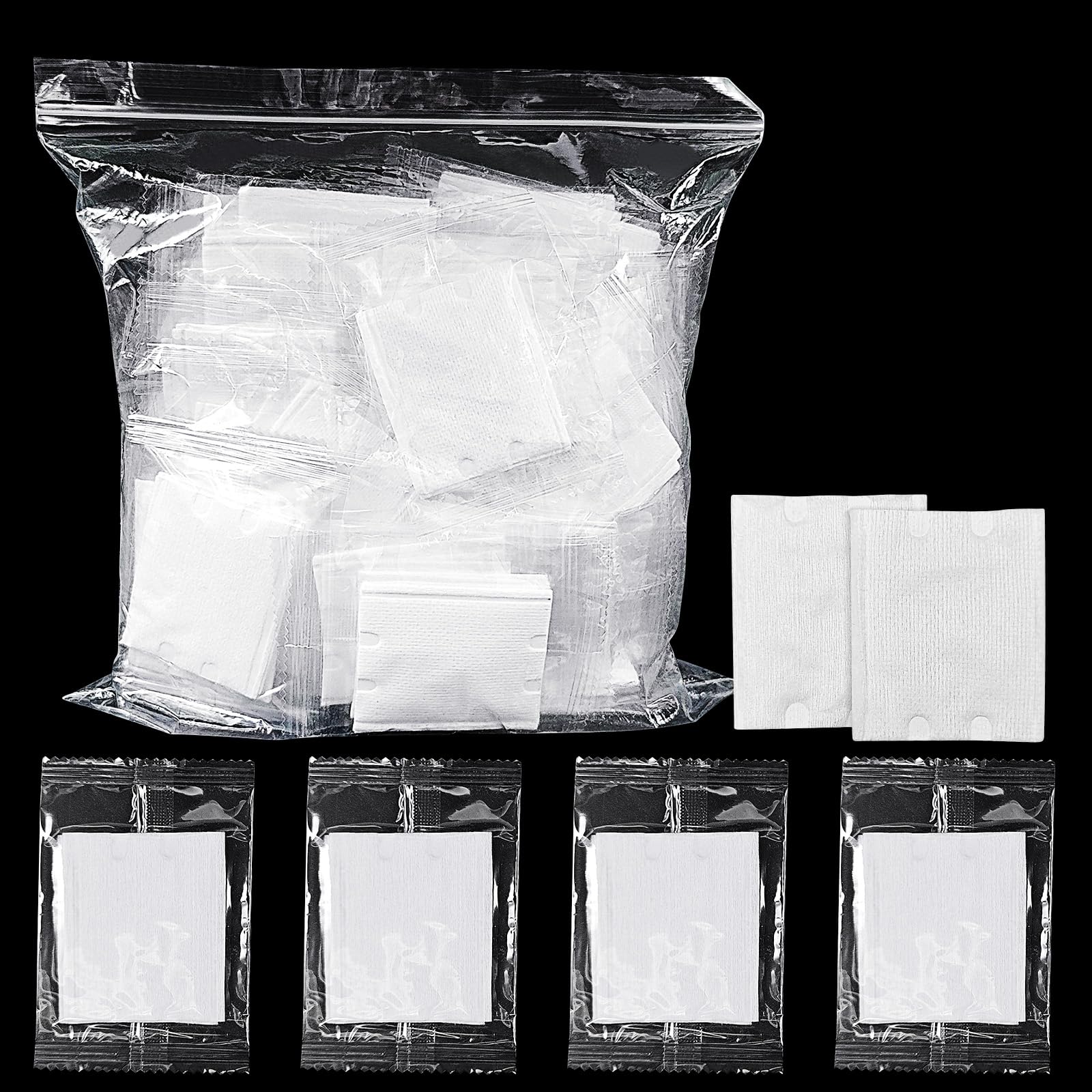 Kheoxusa100 Count Individually Wrapped Cotton Pads, Rectangular, 6cm, Natural Cotton, Face Individual Wrap, Hotel Personal Care Kit