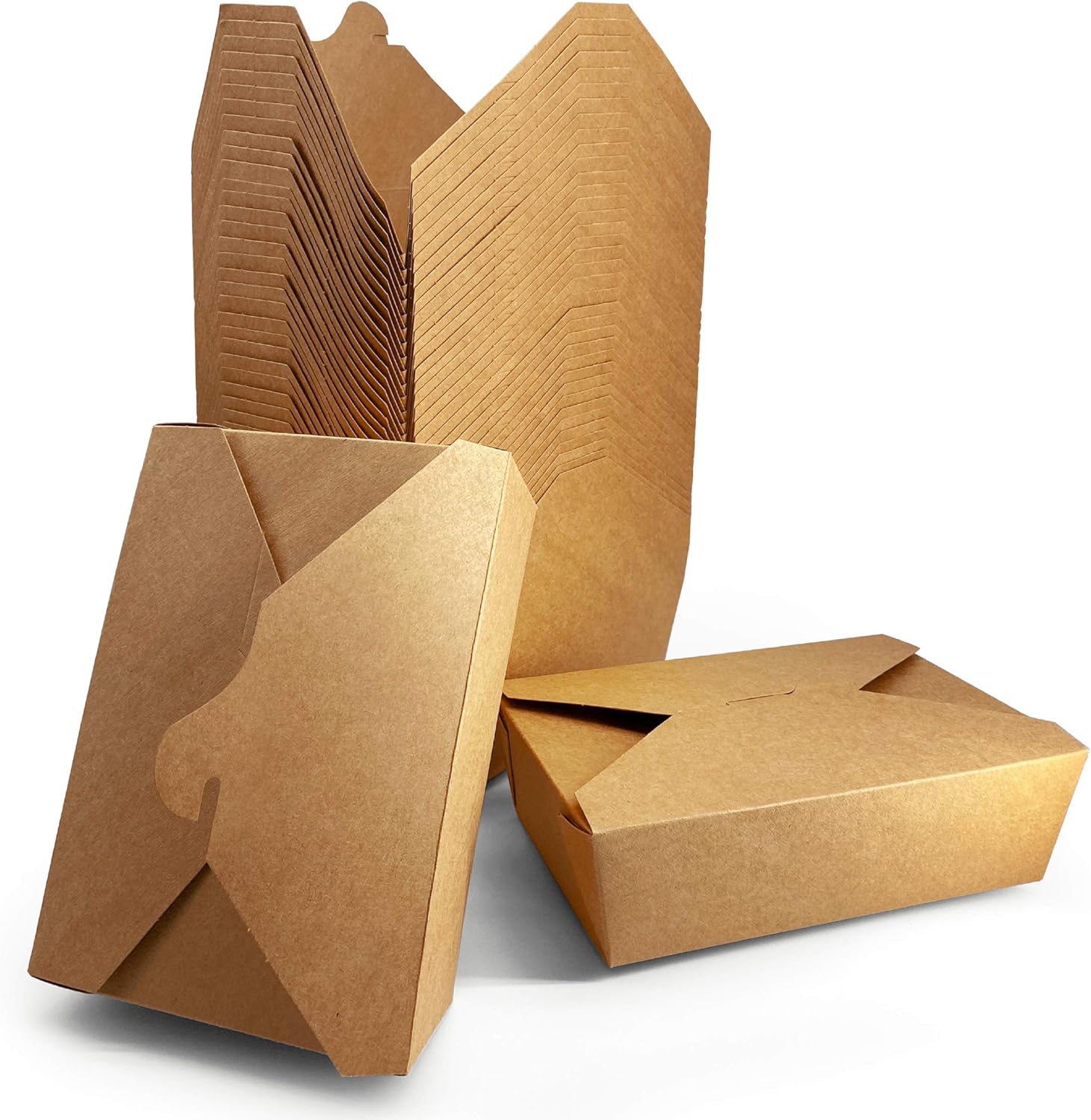 [67 oz, 36-Count, Kraft Brown] Papernain Take Out Food Containers, Disposable Paper Boxes : Industrial & Scientific