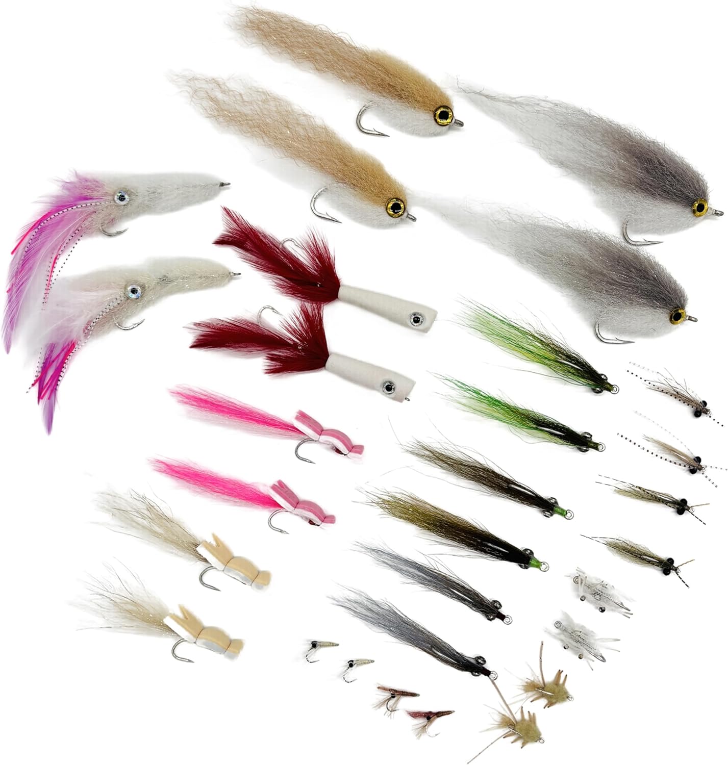 Hand-Tied Fly Fishing Flies Assortment — Trout, Bass & Saltwater Selections | Premium Hooks | Eco-Friendly Fly Box