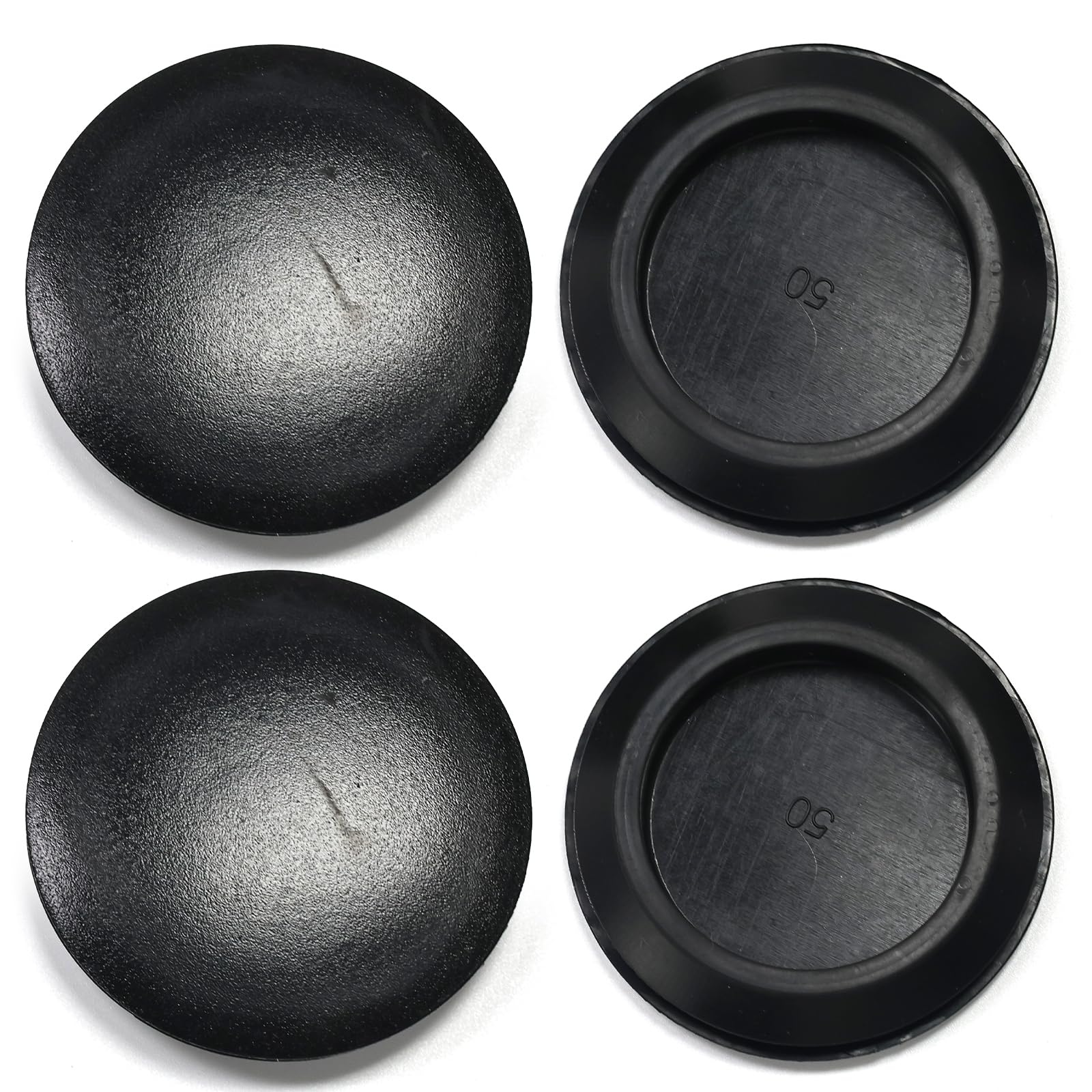 4 Pcs 50 mm Silicone Rubber Plugs for 50 mm (2") Round Holes
