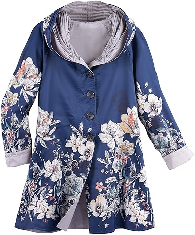 flower rain jacket