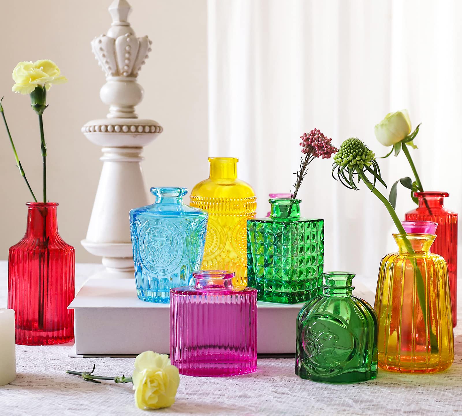 Lot De 24 Vases à Bourgeons En Verre Transparent - Mini Vases Pour Fleurs - Décoration De Table Mariage, Salon