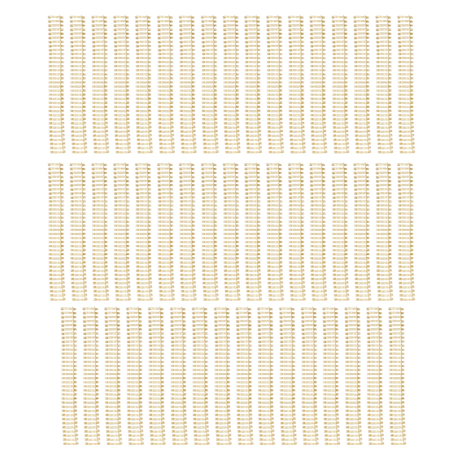 Anelli per Rilegatura in Filo Metallico Dorso per Rilegatura a Doppio Anello Rivestito in Nylon 3/4 Pollici 19 Mm Capacità 180 Fogli Confezione da 50 per Report A4 Presentazioni (GOLD)