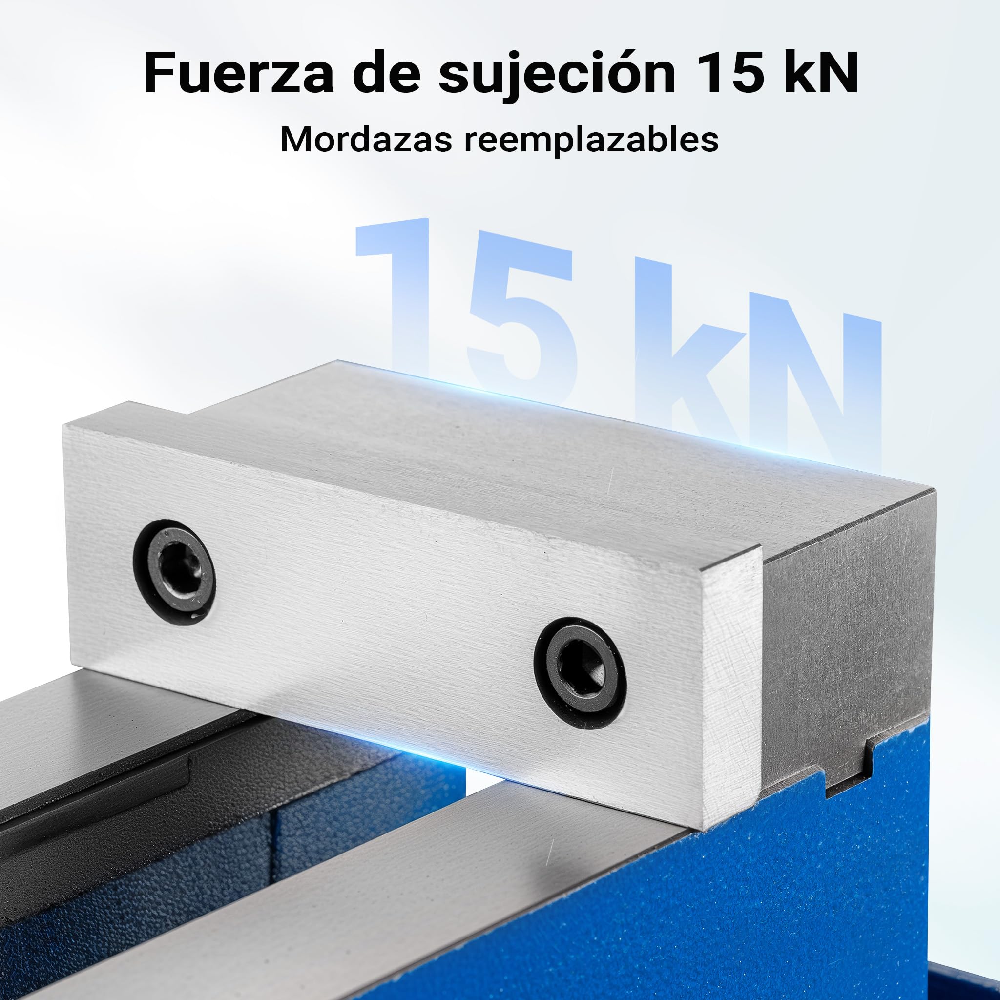 Mordaza de precisión para máquinas 100mm Base giratoria 360° Tornillo de banco Taller Exactitud