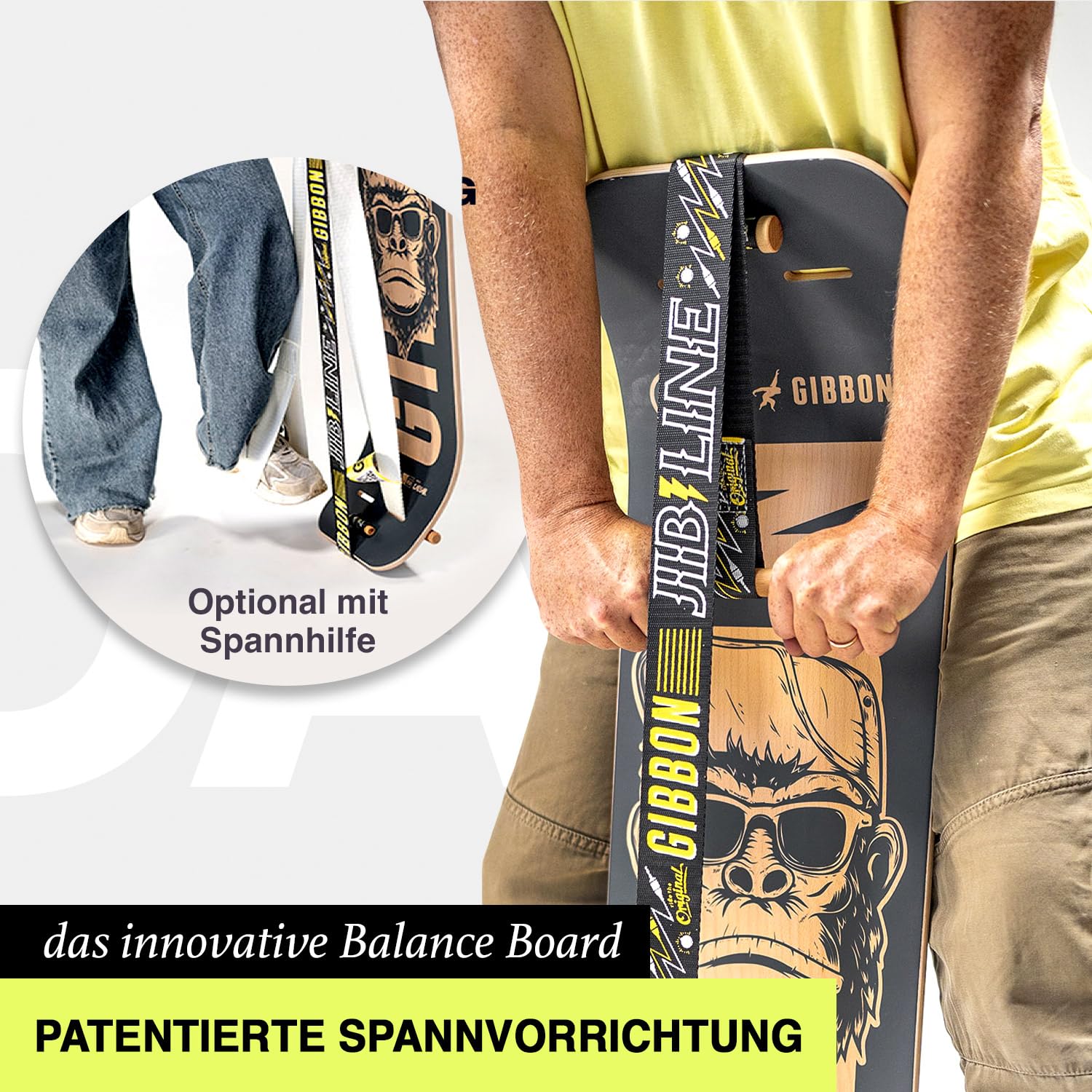 GIBBON Gyboard Spiel Black/White Balance Board Interaktives Training mit App