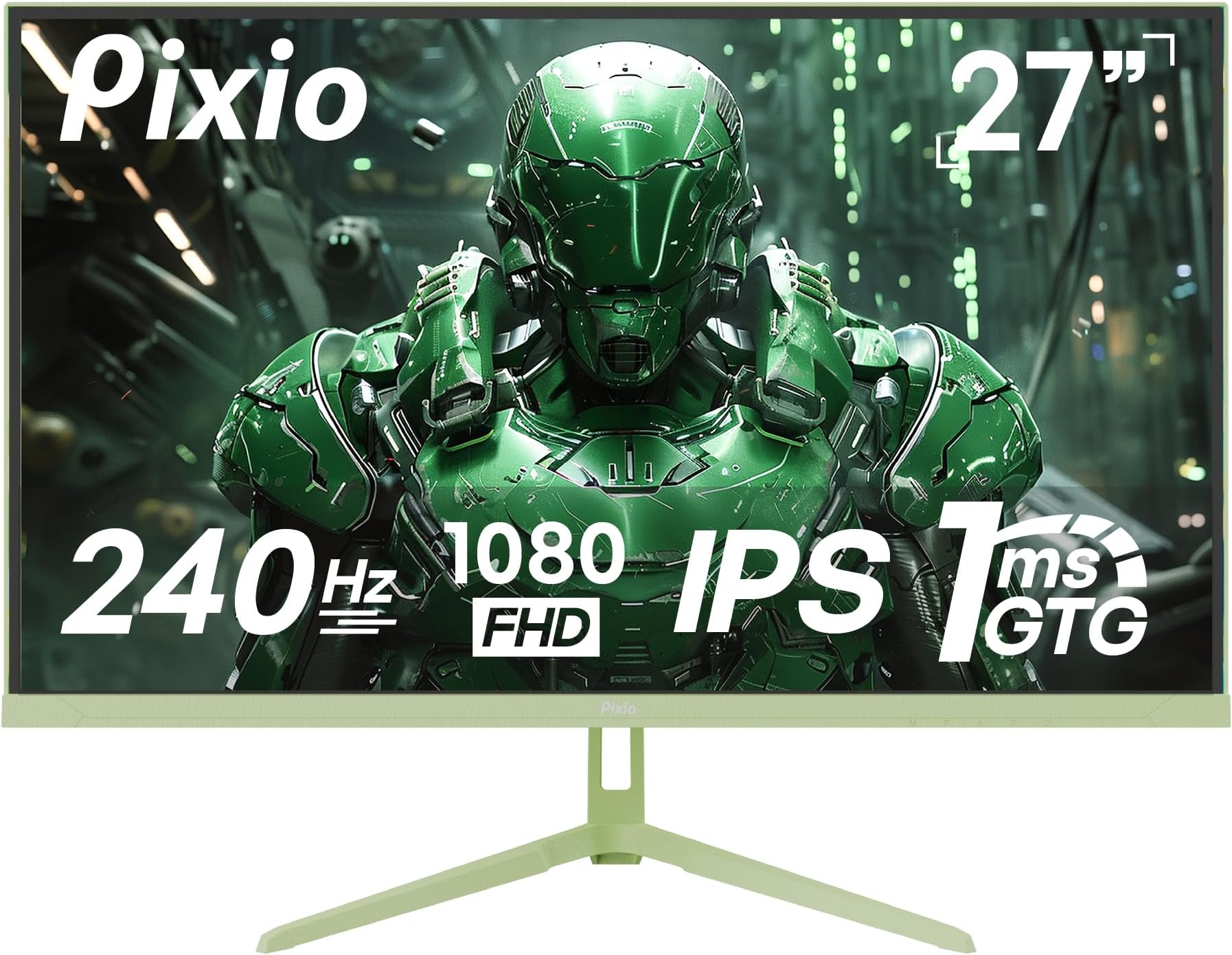PX279 Wave Mint Green 27 inch 240Hz Refresh Rate FHD 1080p Resolution Fast IPS Panel 1ms GTG Resonse Time Gaming Monitor with Adaptive Sync