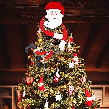 Santa tree toppers for christmas trees Clearance
