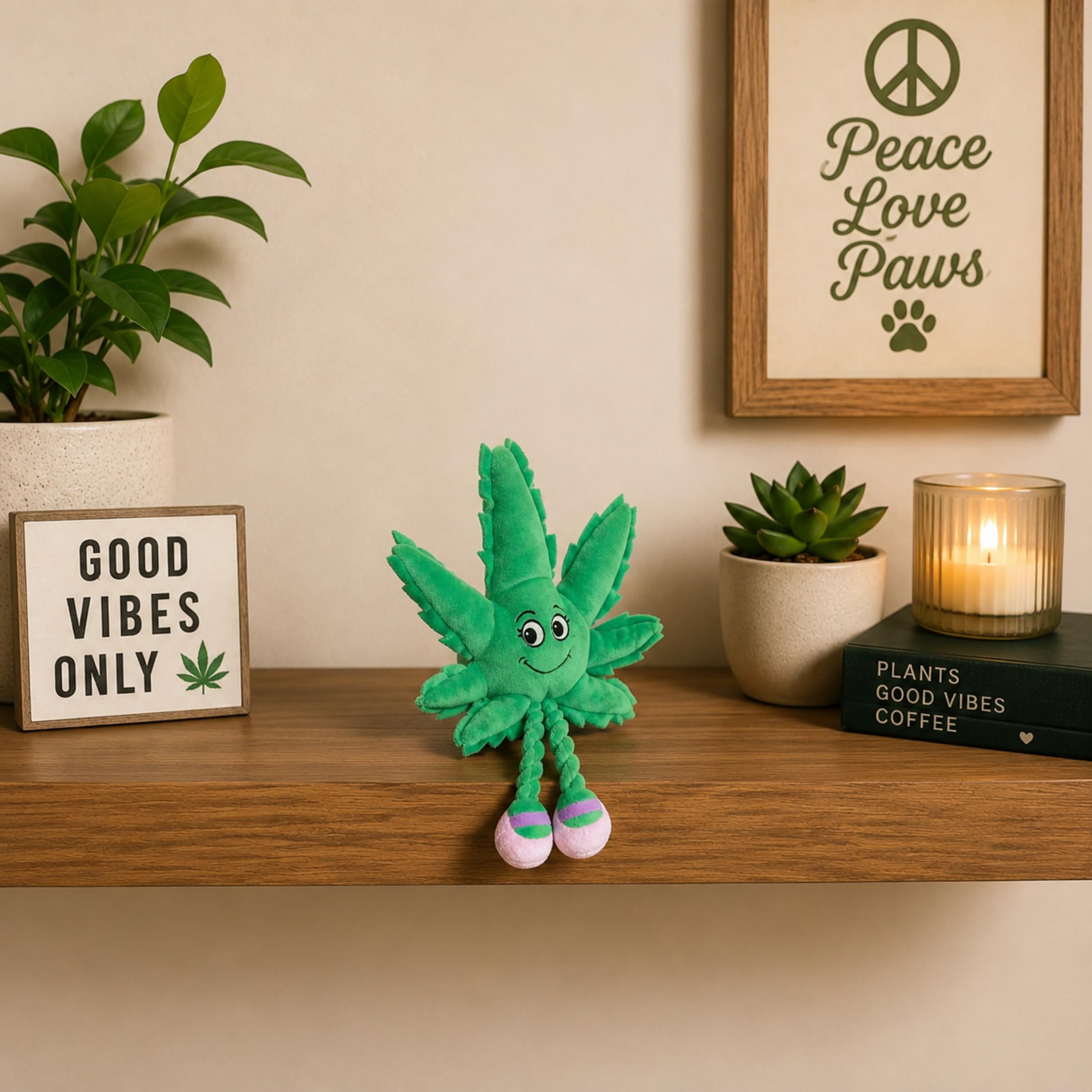 Amazon.com : Lil' Mary Jane the Weed Leaf | Plush 420 Parody Cat