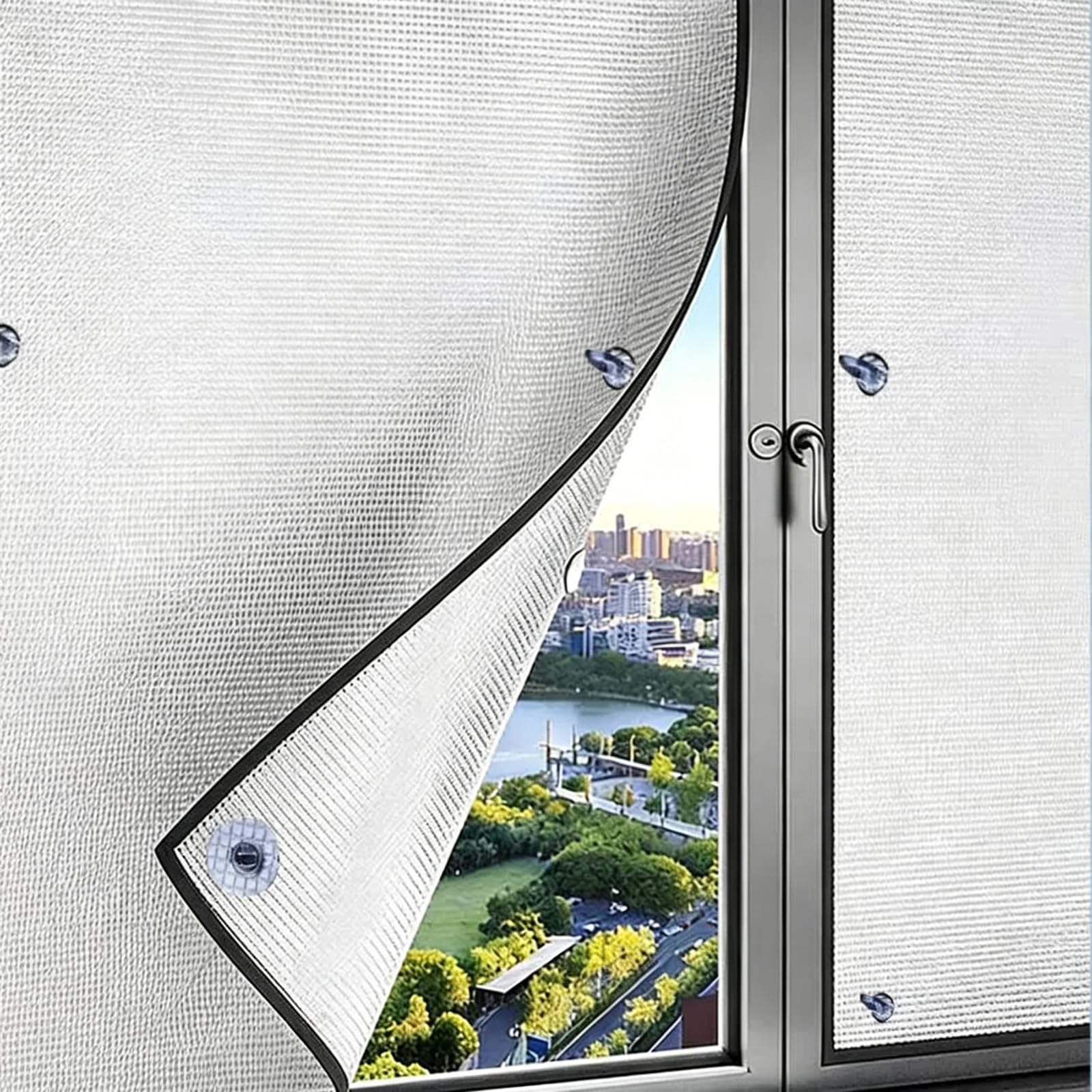 Sun Protection Privacy Blackout Window Film,Anti UV Glare Window Tint,Heat Control Thermal Insulation Reflective Film,9mm Aluminum Foil Insulation Foil,for Home Office (40x50cm)