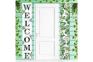 Palm Welcome Porch Banner Tropical Party Decorations