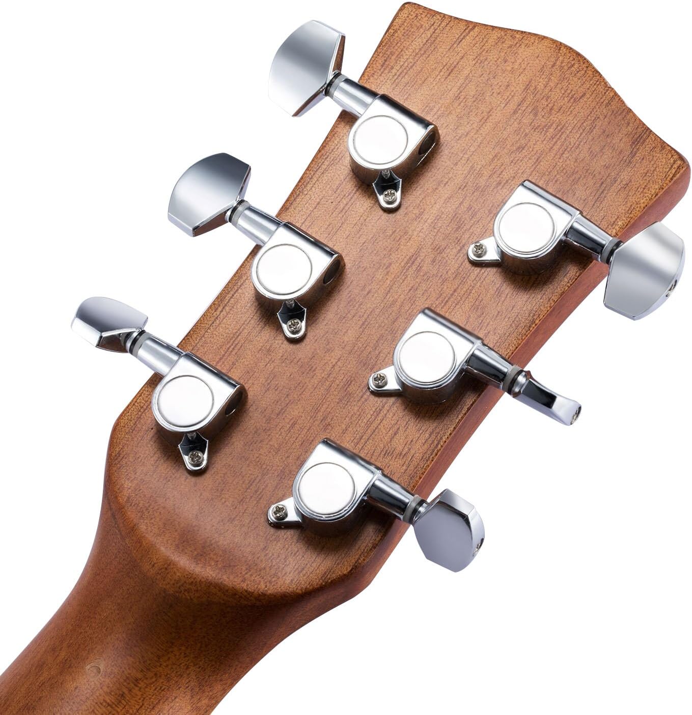 Canomo 6 Pieces Sealed Guitar String Tuning Pegs Keys 3 Left 3 Right Guitar Machine Heads Knobs With Strap Button Locks, Picks and Guitar String Winder for Electric or Acoustic Guitar (Silver) : Musical Instruments