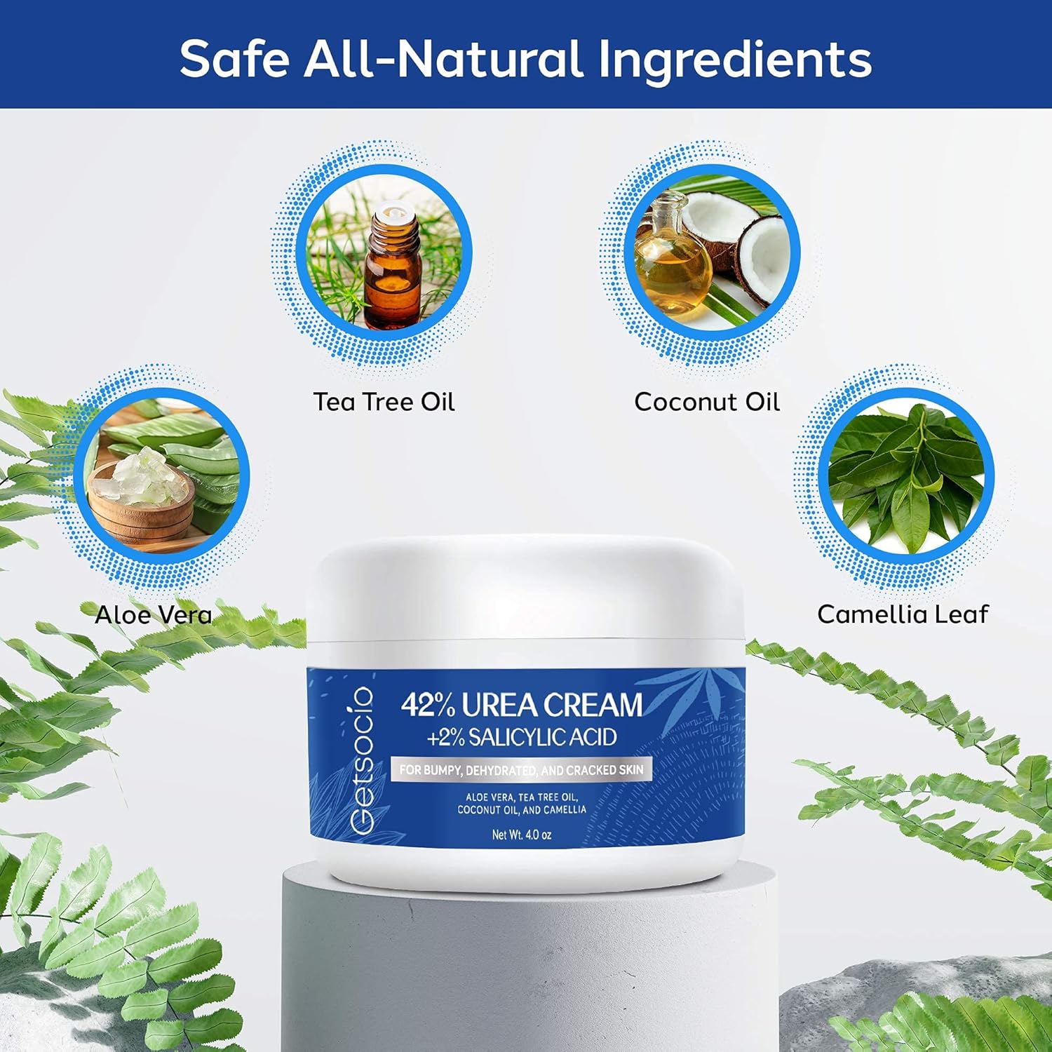 Urea Cream 42% Plus Salicylic Acid 4 Oz, Upgraded Callus Remover Hand Cream Foot Cream for Dry Cracked Feet, Hands, Heels, Elbows, Knees, Intensive Moisturizes & Softens Skin, Exfoliates Dead Skin : Everything Else