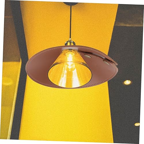 Miniatura 9 de Cabilock Lámpara de araña para tienda de campaña, pantalla marrón, vaquero, rústica, decoración del hogar, lámpara de mesa, mesitas de noche de