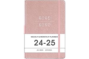 Chic and Sophisticated: 2024-2025 Planner in Enchanting Rose Gold