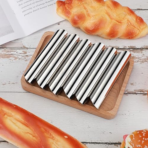Miniatura 6 de Yexiya 50 tubos de cannoli de acero inoxidable, moldes de cuerno de crema, moldes de pastelería danesa antiadherentes para croissant, conchas