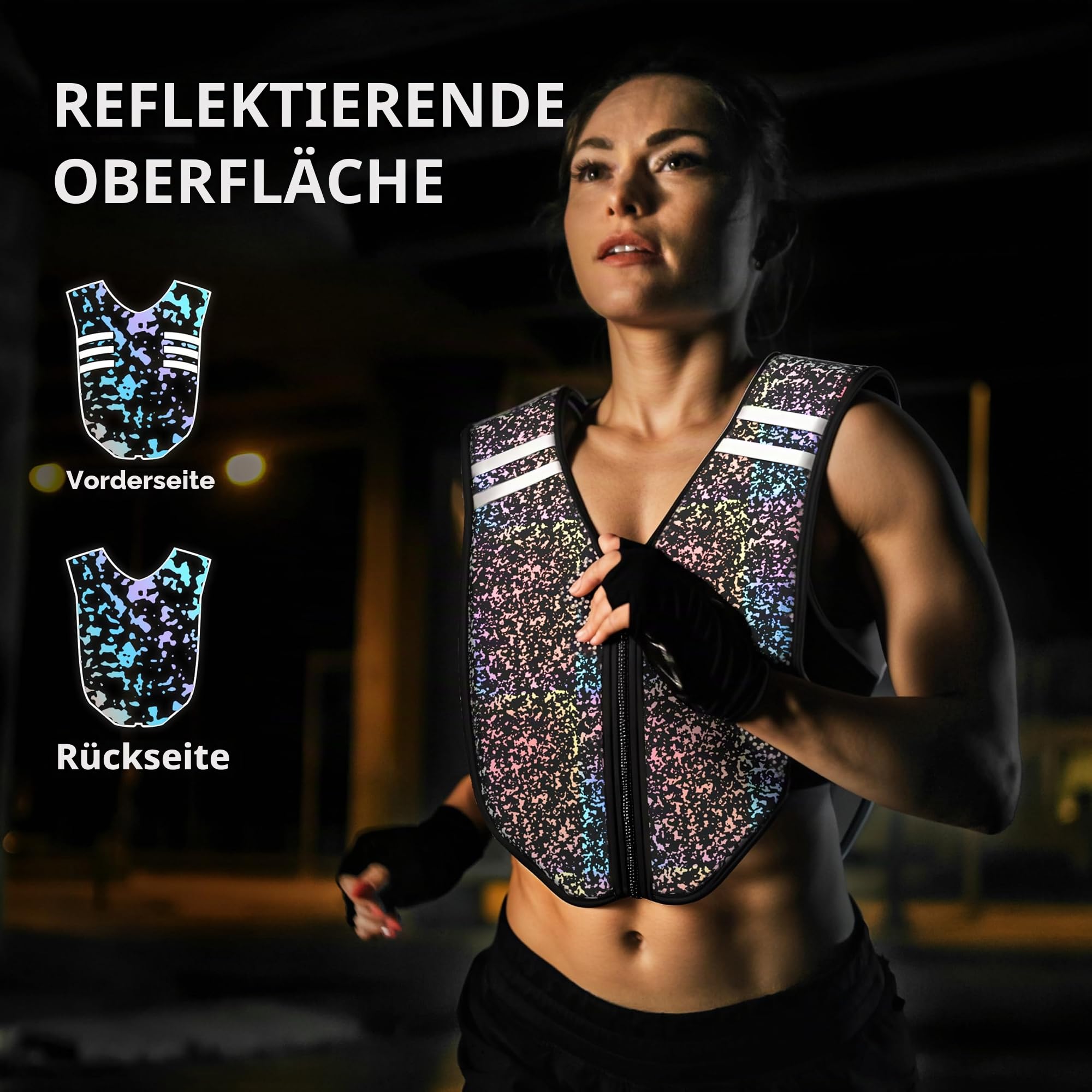 PROIRON Gewichteweste mit Reißverschluss,Wasser Abwaschbare Trainingsweste, Weighted Vest mit Sicherheits Reflexstreifen Für Tägliches Krafttraining,Nachtläufe,3 kg / 5 kg / 8 kg /10kg