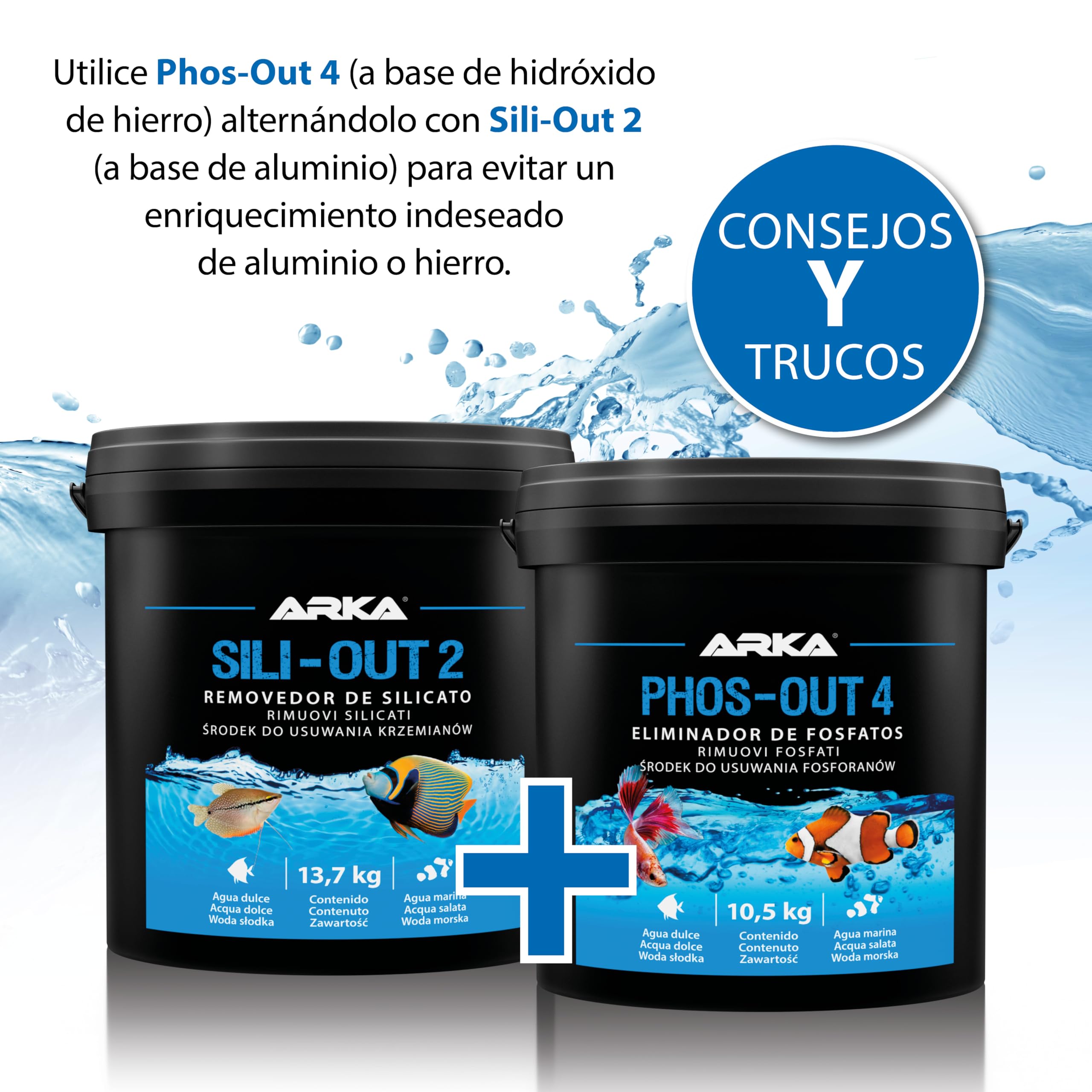 Removedor de fosfato Acuario – Microbe-Lift Phos-out 4 Granulado 5 L / 2,7 kg – Elimina fosfatos, silicatos y colorantes orgánicos – con Filtro Incluido – pH Neutro – Dulce y Marino – sin químicos
