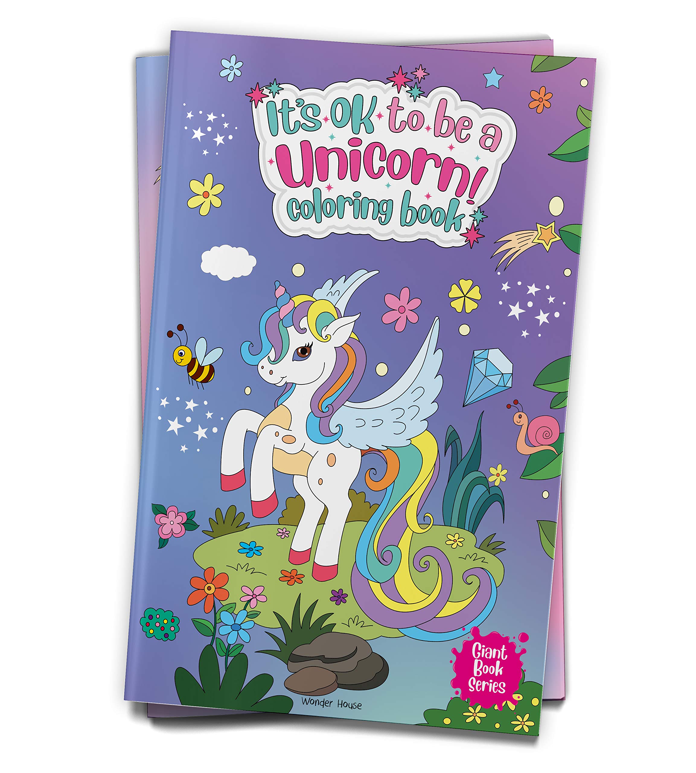 It's Ok To Be A Unicorn Coloring book - Giant book series: Jumbo Sized Colouring Book For Children