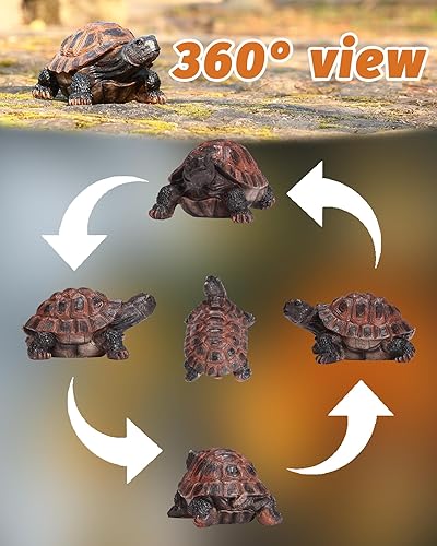 Miniatura 5 de Estatua de tortuga Sdeetesamjun, escultura de jardín de resina para interiorexterior, adorno para patio y césped, decoración del hogar (Mediano)
